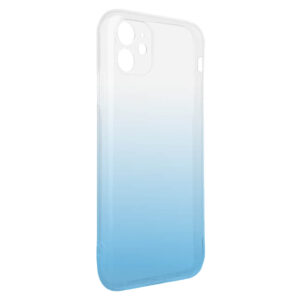 Husa compatibila cu Apple iPhone 11, Gradient ColorTouch, Design slim, Semi-transparenta, Culoare in degradeu, Albastru