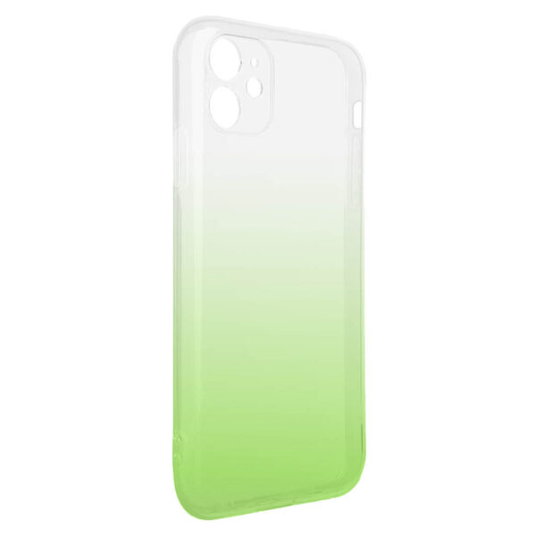 Husa compatibila cu Apple iPhone 11, Gradient ColorTouch, Design slim, Semi-transparenta, Culoare in degradeu, Verde