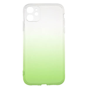 Husa compatibila cu Apple iPhone 12, Gradient ColorTouch, Design slim, Semi-transparenta, Culoare in degradeu, Verde