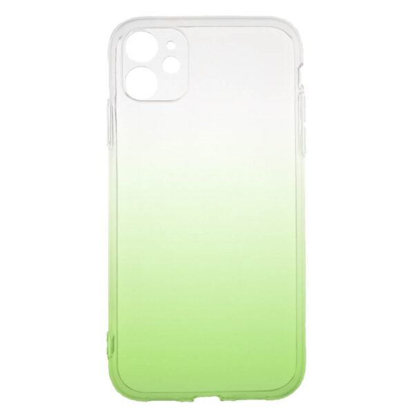 Husa compatibila cu Apple iPhone 12, Gradient ColorTouch, Design slim, Semi-transparenta, Culoare in degradeu, Verde