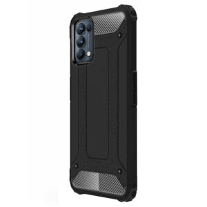 Husa COMANDO Titan compatibila cu Oppo Reno5 Pro 5G, Armor Hybrid Protection, Ideal Grip, Negru