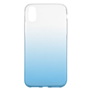 Husa compatibila cu Apple iPhone X / XS, Gradient ColorTouch, Design slim, Semi-transparenta, Culoare in degradeu, Albastru