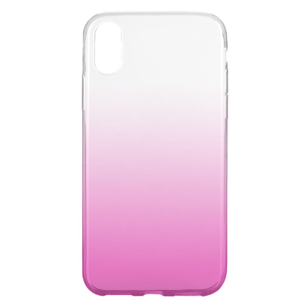 Husa compatibila cu Apple iPhone X / XS, Gradient ColorTouch, Design slim, Semi-transparenta, Culoare in degradeu, Roz