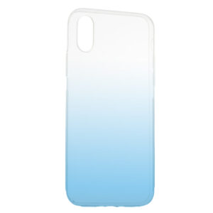 Husa compatibila cu Apple iPhone XR, Gradient ColorTouch, Design slim, Semi-transparenta, Culoare in degradeu, Albastru