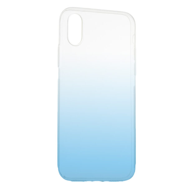 Husa compatibila cu Apple iPhone XR, Gradient ColorTouch, Design slim, Semi-transparenta, Culoare in degradeu, Albastru