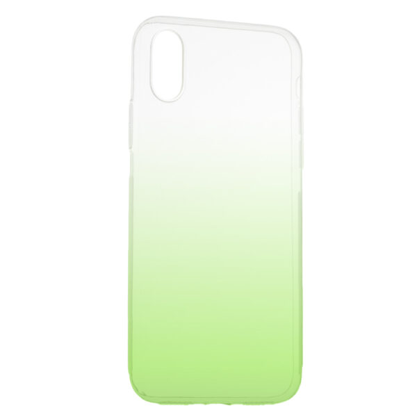 Husa compatibila cu Apple iPhone XR, Gradient ColorTouch, Design slim, Semi-transparenta, Culoare in degradeu, Verde