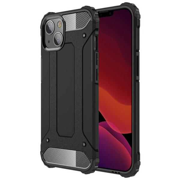 Husa COMANDO Titan compatibila cu iPhone 13 Mini, Armor Hybrid Protection, Ideal Grip, Negru