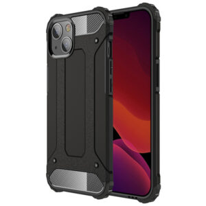 Husa COMANDO Titan compatibila cu iPhone 13, Armor Hybrid Protection, Ideal Grip, Negru