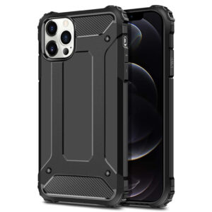 Husa COMANDO Titan compatibila cu iPhone 13 Pro Max, Armor Hybrid Protection, Ideal Grip, Negru