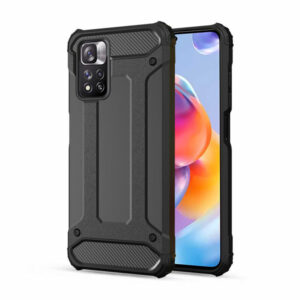 Husa COMANDO Titan compatibila cu Xiaomi Redmi Note 11 Pro+ 5G, Armor Hybrid Protection, Ideal Grip, Negru