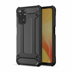 Husa COMANDO Titan compatibila cu Xiaomi Redmi Note 11 / 11S, Armor Hybrid Protection, Ideal Grip, Negru