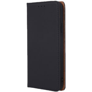 Husa din piele naturala compatibila cu Oppo A17, Authentic Leather Book, Buzunar card, Protectie completa, Tip carte, Negru