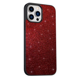 Husa compatibila cu Apple iPhone 13 Pro, Glitter Frost, Sclipici spate, Acoperire completa, Margini ridicate, Rosu