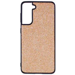 Husa compatibila cu Samsung Galaxy S21 Plus, Glitter Frost, Sclipici spate, Acoperire completa, Margini ridicate, Auriu