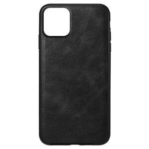 Husa compatibila cu Apple iPhone 12, Premium PU Leather, Suprafata neteda, Model piele, Acoperire completa, Margini ridicate, Negru