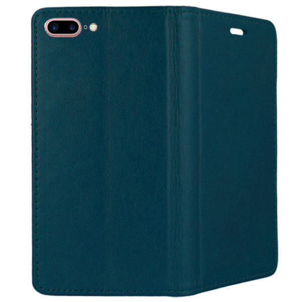 Husa compatibila cu Apple iPhone 8 Plus, COMANDO Flip Magnet, Piele ecologica, Tip carte portofel, Protectie completa, Aderenta sigura, Verde