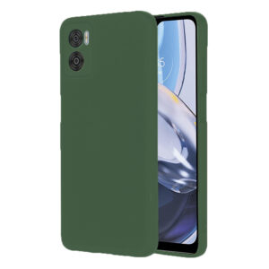 Husa protectie, interior de catifea, compatibila cu Motorola Moto E22 / E22i, FONIX BloomShield, silicon, margini ridicate, slim, Verde inchis