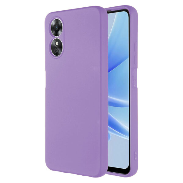 Husa protectie, interior de catifea, compatibila cu Oppo A78 4G, FONIX BloomShield, silicon, margini ridicate, slim, Lila