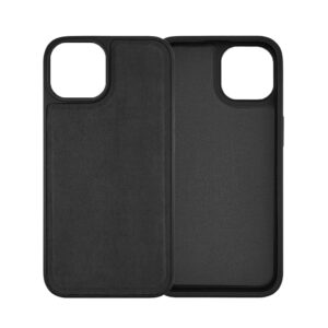 Husa protectie, compatibila Apple iPhone 12, PU Leather Shield, Piele ecologica, Anti-alunecare, Rezistenta la soc, Margini ridicate, Bumper silicon mat, Interior microfibra, Negru