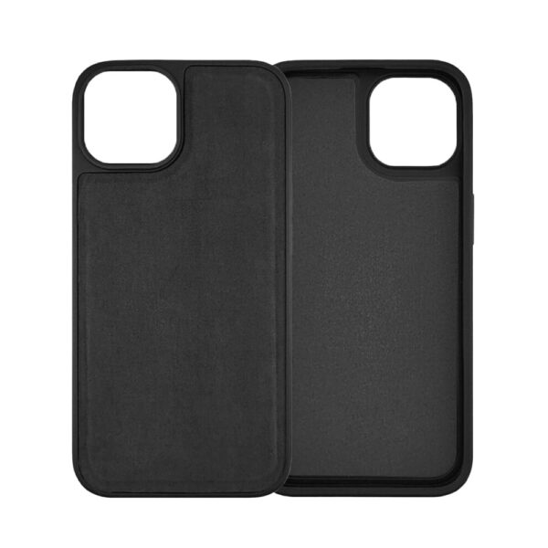 Husa protectie, compatibila Apple iPhone 12, PU Leather Shield, Piele ecologica, Anti-alunecare, Rezistenta la soc, Margini ridicate, Bumper silicon mat, Interior microfibra, Negru