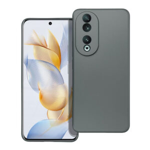 Husa protectie, interior de catifea, compatibila cu Honor 90 5G, FONIX MetalShield, silicon, margini ridicate, suprafata metalizata, slim, Gri