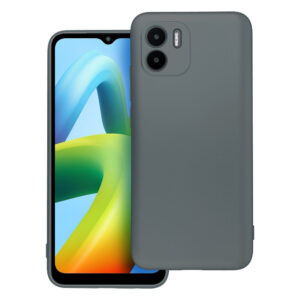 Husa protectie, interior de catifea, compatibila cu Xiaomi Redmi A1, FONIX MetalShield, silicon, margini ridicate, suprafata metalizata, slim, Gri