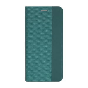 Husa tip carte compatibila cu Oppo A38, Woven Book Case, Suprafata texturata, Anti-alunecare, Protectie fata-spate, Turcoaz