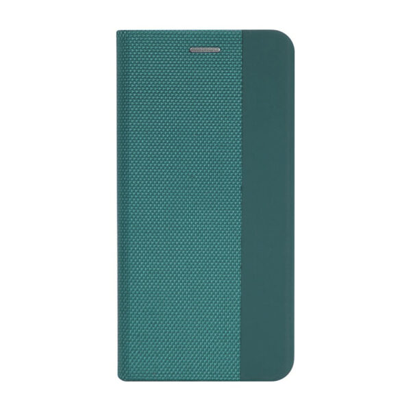 Husa tip carte compatibila cu Oppo A38, Woven Book Case, Suprafata texturata, Anti-alunecare, Protectie fata-spate, Turcoaz