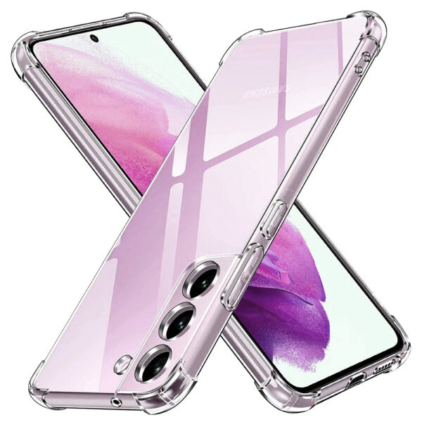 Husa de silicon pentru Samsung Galaxy S21, Slim Anti-Soc, TPU, Potrivire perfecta, Flexibil, Durabil, Colturi rezistente la impact, Transparenta completa