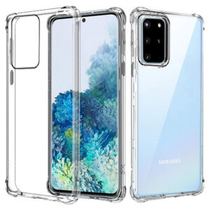 Husa de silicon pentru Samsung Galaxy S20 Plus, Slim Anti-Soc, TPU, Potrivire perfecta, Flexibil, Durabil, Colturi rezistente la impact, Transparenta completa