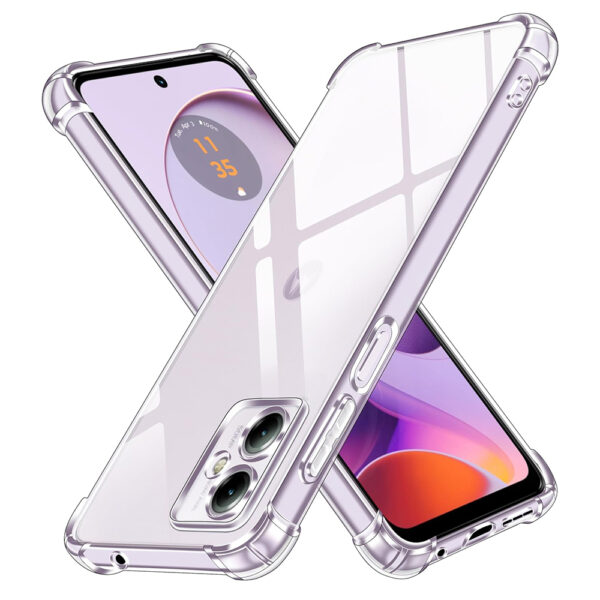 Husa de silicon pentru Motorola Moto G14, Slim Anti-Soc, TPU, Potrivire perfecta, Flexibil, Durabil, Colturi rezistente la impact, Transparenta completa