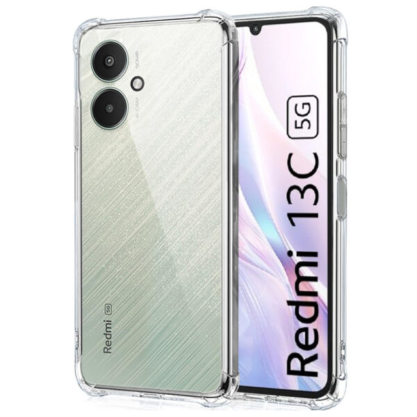 Husa de silicon pentru Xiaomi Redmi 13C 5G, Slim Anti-Soc, TPU, Potrivire perfecta, Flexibil, Durabil, Colturi rezistente la impact, Transparenta completa