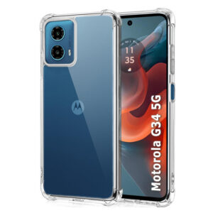 Husa de silicon pentru Motorola Moto G34, Slim Anti-Soc, TPU, Potrivire perfecta, Flexibil, Durabil, Colturi rezistente la impact, Transparenta completa