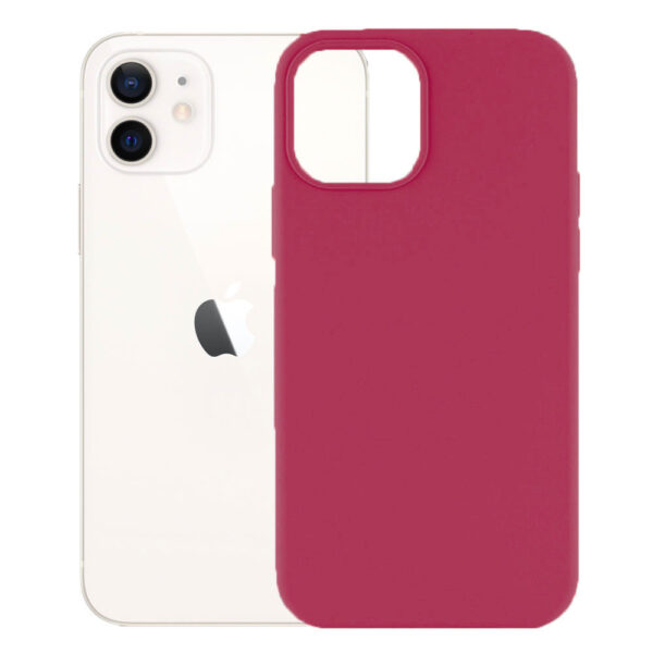 Husa protectie, interior de catifea, compatibila cu Apple iPhone 12 / 12 Pro, FONIX BloomShield, silicon, margini ridicate, slim, Magenta