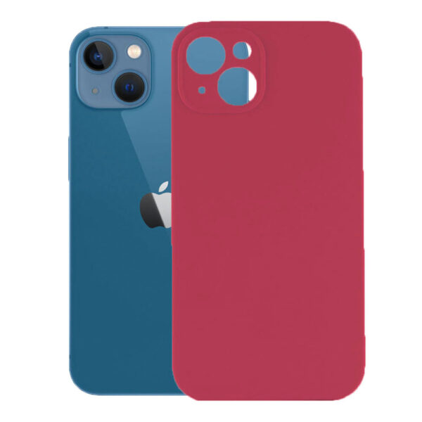 Husa protectie, interior de catifea, compatibila cu Apple iPhone 14, FONIX BloomShield, silicon, margini ridicate, slim, Magenta