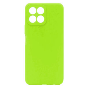 Husa protectie, interior de catifea, compatibila cu Honor 70 Lite, FONIX BloomShield, silicon, margini ridicate, slim, Verde neon