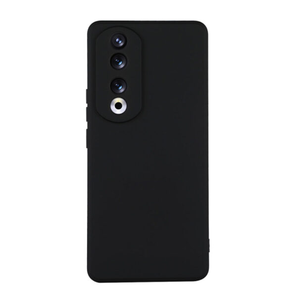 Husa protectie, interior de catifea, compatibila cu Honor 90 5G, FONIX BloomShield, silicon, margini ridicate, slim, Negru