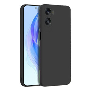 Husa protectie, interior de catifea, compatibila cu Honor 90 Lite 5G, FONIX BloomShield, silicon, margini ridicate, slim, Negru