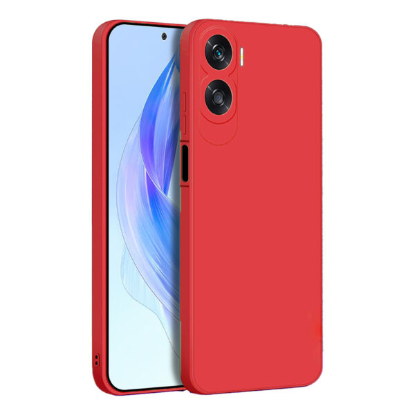 Husa protectie, interior de catifea, compatibila cu Honor 90 Lite 5G, FONIX BloomShield, silicon, margini ridicate, slim, Rosu