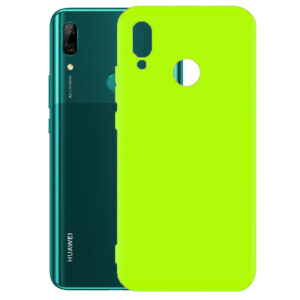 Husa protectie, interior de catifea, compatibila cu Huawei P Smart Z, FONIX BloomShield, silicon, margini ridicate, slim, Verde neon