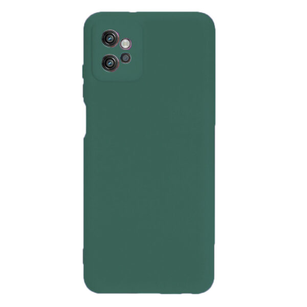 Husa protectie, interior de catifea, compatibila cu Motorola Moto G32, FONIX BloomShield, silicon, margini ridicate, slim, Verde inchis