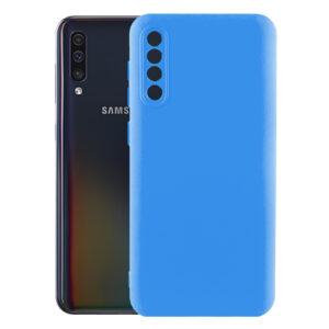 Husa protectie, interior de catifea, compatibila cu Samsung Galaxy A50 / A30s, FONIX BloomShield, silicon, margini ridicate, slim, Albastru