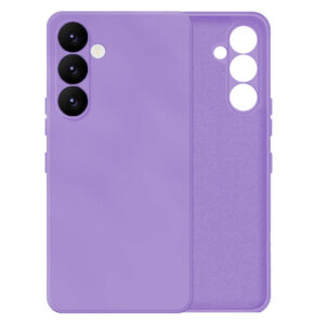 Husa protectie, interior de catifea, compatibila cu Samsung Galaxy S24 Plus, FONIX BloomShield, silicon, margini ridicate, slim, Mov