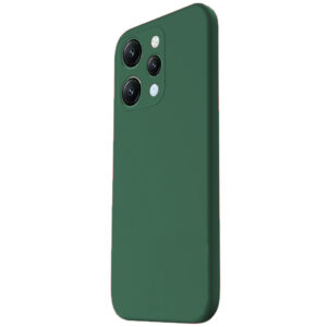 Husa protectie, interior de catifea, compatibila cu Xiaomi Redmi 12 4G, FONIX BloomShield, silicon, margini ridicate, slim, Verde inchis