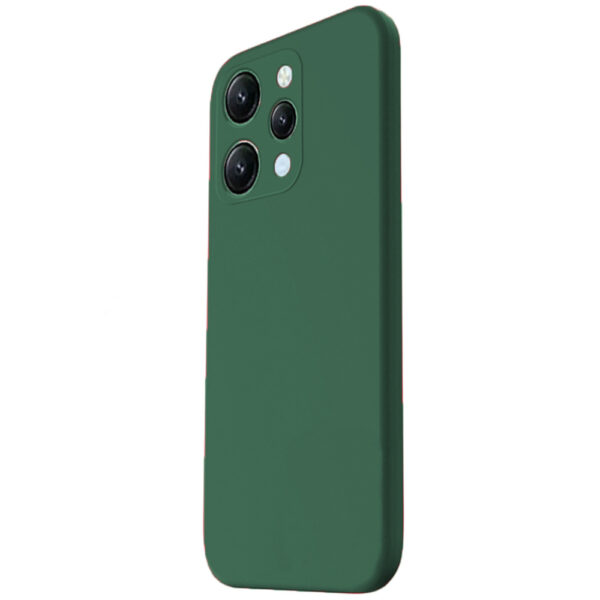 Husa protectie, interior de catifea, compatibila cu Xiaomi Redmi 12 4G, FONIX BloomShield, silicon, margini ridicate, slim, Verde inchis