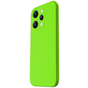 Husa protectie, interior de catifea, compatibila cu Xiaomi Redmi 12 4G, FONIX BloomShield, silicon, margini ridicate, slim, Verde neon