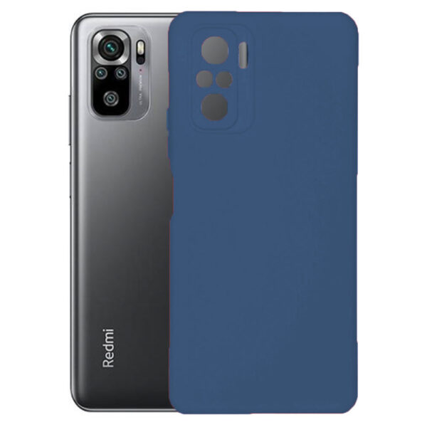 Husa protectie, interior de catifea, compatibila cu Xiaomi Redmi Note 10 4G / Note 10S, FONIX BloomShield, silicon, margini ridicate, slim, Albastru inchis