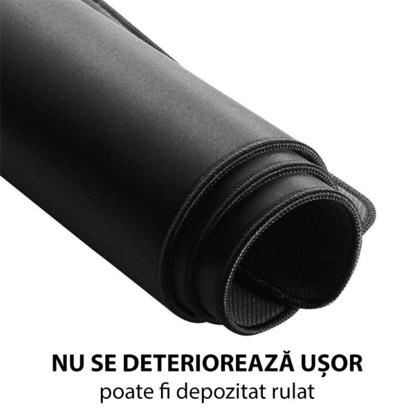 Mousepad material textil, Spigen Regnum, Anti-alunecare, Design ergonomic, Culoare, Negru