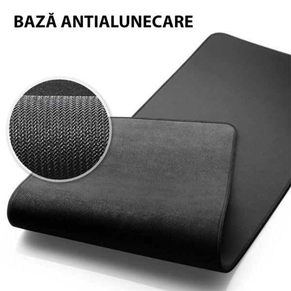 Mousepad material textil, Spigen Regnum, Anti-alunecare, Design ergonomic, Culoare, Negru