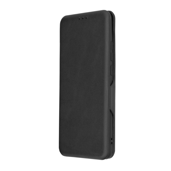 Husa Power Magnet compatibila cu Xiaomi Redmi 10C, Interior catifea, Exterior piele, Tip carte, Suport card, Protectie camere, Inchidere magnetica, Negru